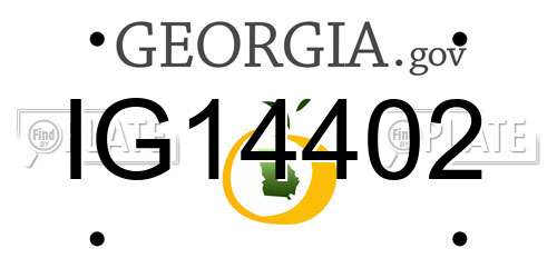 IG14402 Georgia License Plate