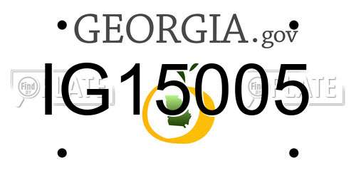IG15005 Georgia License Plate