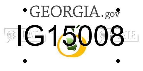 IG15008 Georgia License Plate