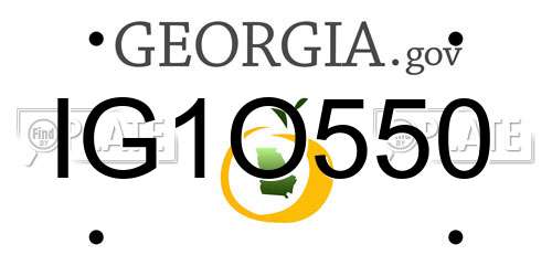 IG1O550 Georgia License Plate