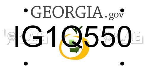 IG1Q550 Georgia License Plate