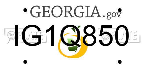 IG1Q850 Georgia License Plate