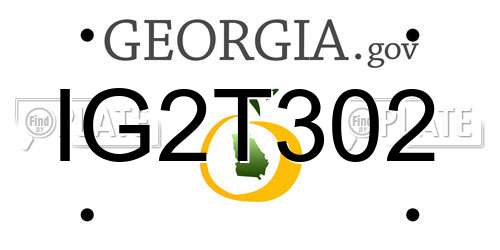 IG2T302 Georgia License Plate
