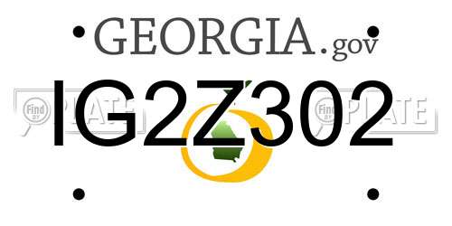 IG2Z302 Georgia License Plate