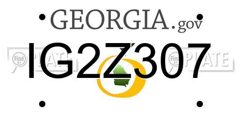 IG2Z307 Georgia License Plate