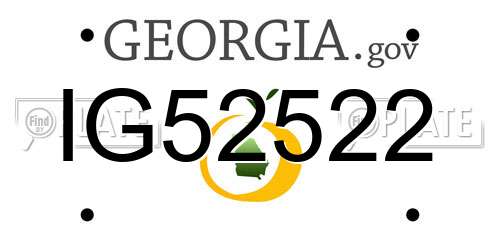 IG52522 Georgia License Plate