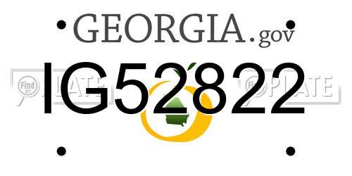 IG52822 Georgia License Plate