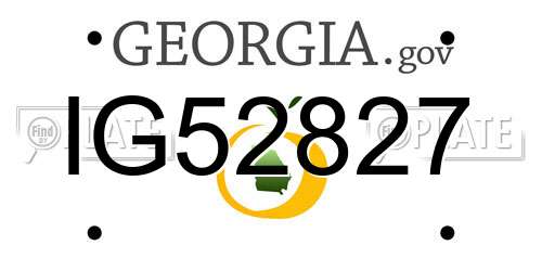 IG52827 Georgia License Plate