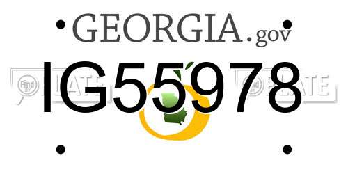 IG55978 Georgia License Plate