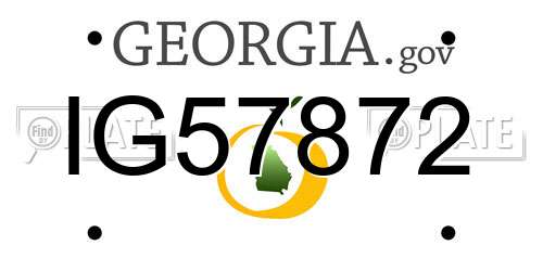 IG57872 Georgia License Plate