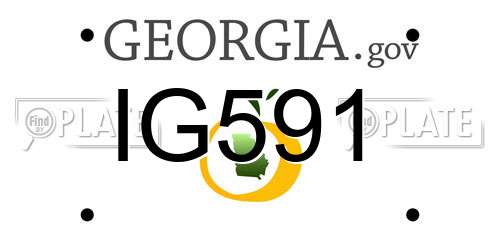 IG591 Georgia License Plate