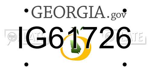 IG61726 Georgia License Plate