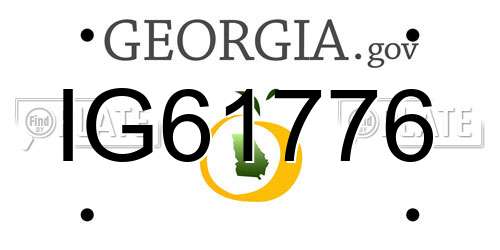IG61776 Georgia License Plate
