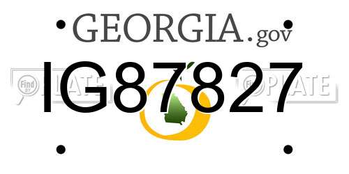 IG87827 Georgia License Plate