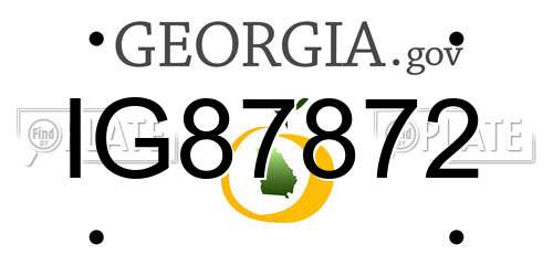 IG87872 Georgia License Plate
