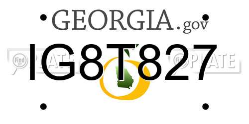 IG8T827 Georgia License Plate