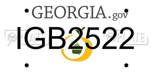 IGB2522 Georgia License Plate
