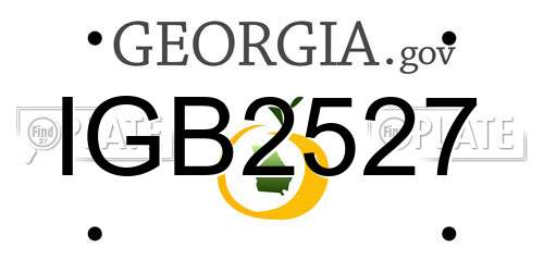 IGB2527 Georgia License Plate
