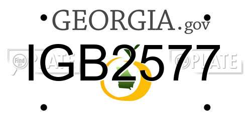 IGB2577 Georgia License Plate
