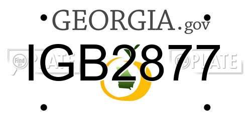 IGB2877 Georgia License Plate