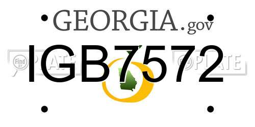 IGB7572 Georgia License Plate
