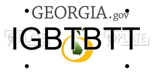 IGBTBTT Georgia License Plate
