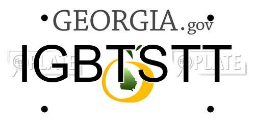 IGBTSTT Georgia License Plate