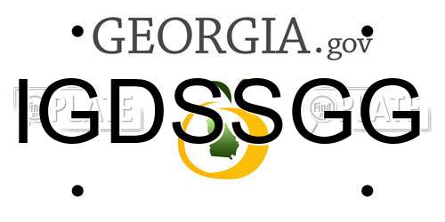 IGDSSGG Georgia License Plate