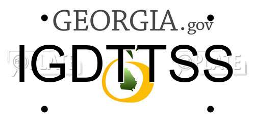 IGDTTSS Georgia License Plate