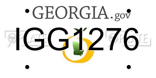 IGG1276 Georgia License Plate