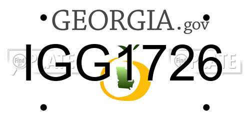 IGG1726 Georgia License Plate