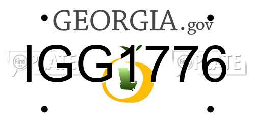 IGG1776 Georgia License Plate