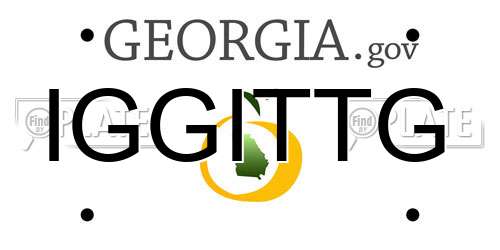 IGGITTG Georgia License Plate