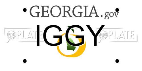 IGGY Georgia License Plate