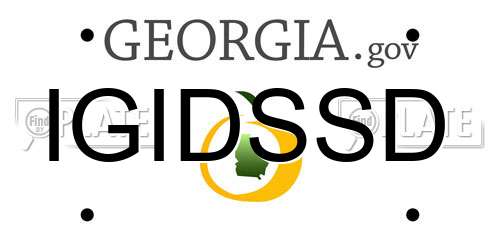 IGIDSSD Georgia License Plate