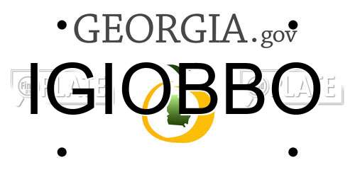 IGIOBBO Georgia License Plate
