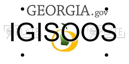 IGISOOS Georgia License Plate