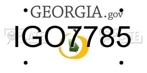 IGO7785 Georgia License Plate