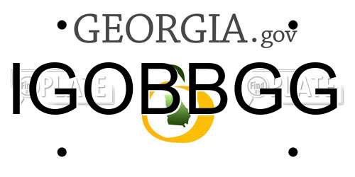 IGOBBGG Georgia License Plate