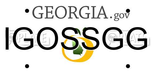 IGOSSGG Georgia License Plate
