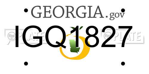 IGQ1827 Georgia License Plate
