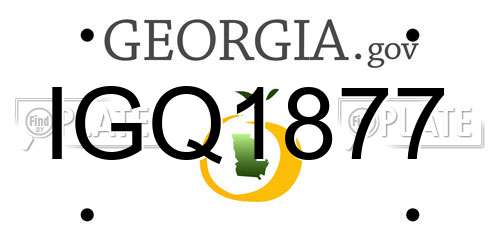 IGQ1877 Georgia License Plate