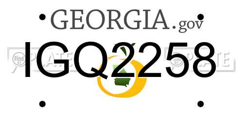 IGQ2258 Georgia License Plate