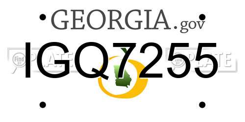 IGQ7255 Georgia License Plate