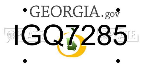 IGQ7285 Georgia License Plate