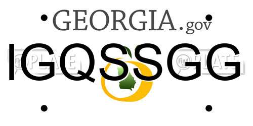 IGQSSGG Georgia License Plate