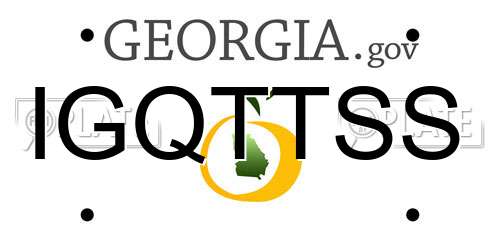 IGQTTSS Georgia License Plate