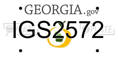 IGS2572 Georgia License Plate
