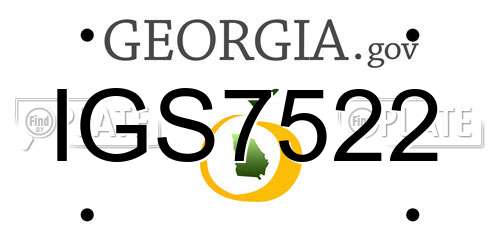 IGS7522 Georgia License Plate