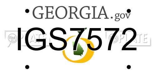 IGS7572 Georgia License Plate